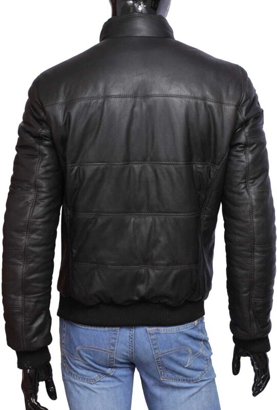 CARLO MONTI MAR450_3 - czarna kurtka bomberka męska ze ściągaczami DORJAN