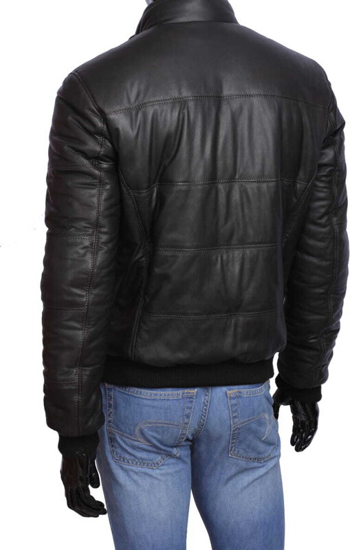 CARLO MONTI MAR450_3 - czarna kurtka bomberka męska ze ściągaczami DORJAN