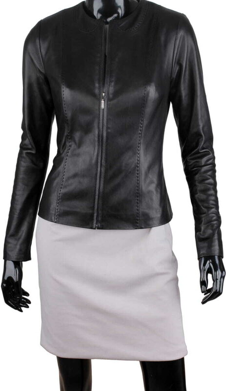 CHK450 - Chanelka skórzana damska z naturalnej skóry owczej DORJAN