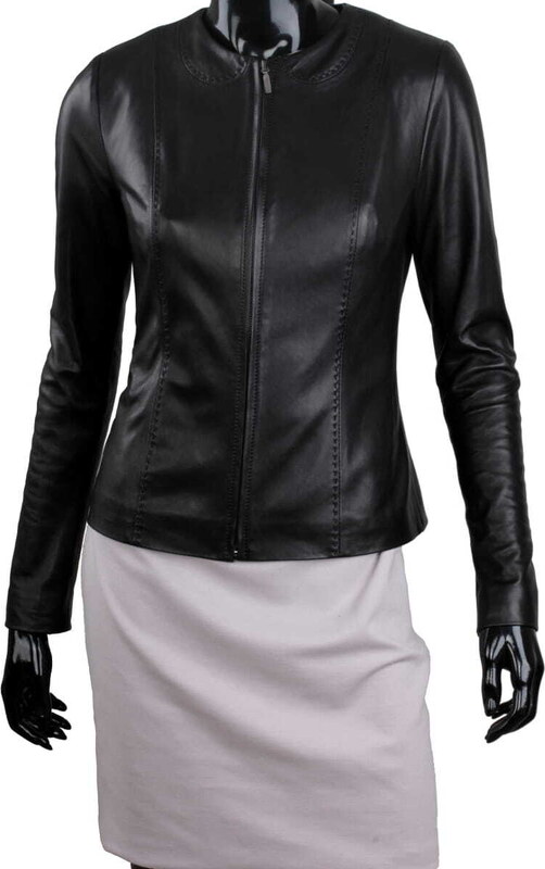 CHK450 - Chanelka skórzana damska z naturalnej skóry owczej DORJAN