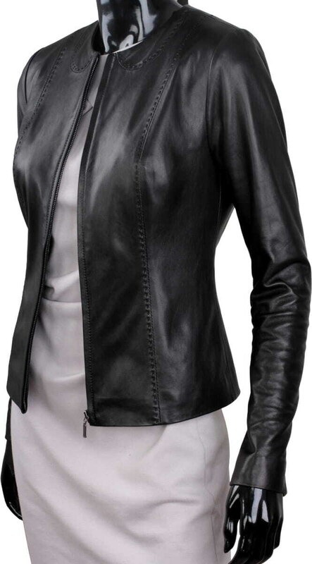 CHK450 - Chanelka skórzana damska z naturalnej skóry owczej DORJAN