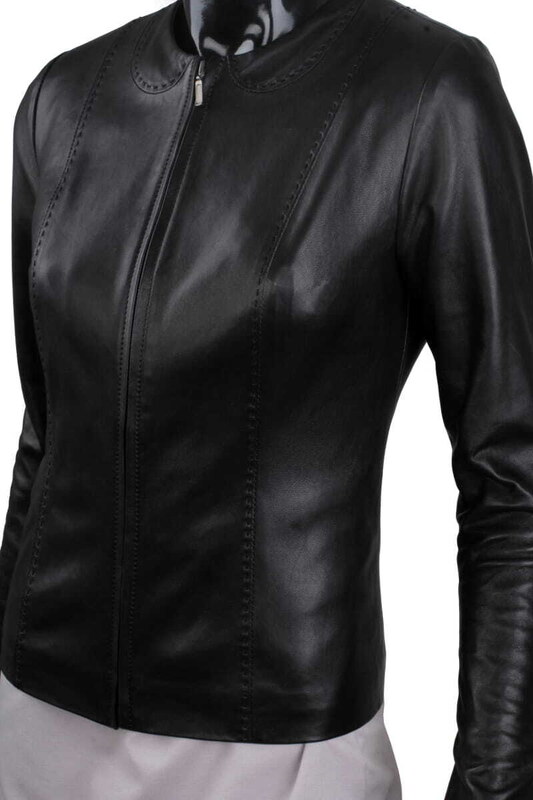 CHK450 - Chanelka skórzana damska z naturalnej skóry owczej DORJAN