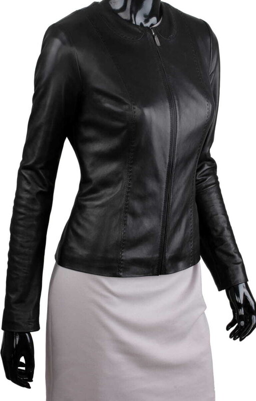 CHK450 - Chanelka skórzana damska z naturalnej skóry owczej DORJAN