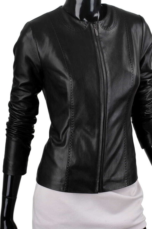 CHK450 - Chanelka skórzana damska z naturalnej skóry owczej DORJAN