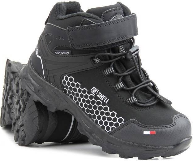 Śniegowce dziecięce z softshell i tripletex - AMERICAN CLUB HL 25/22, czarne