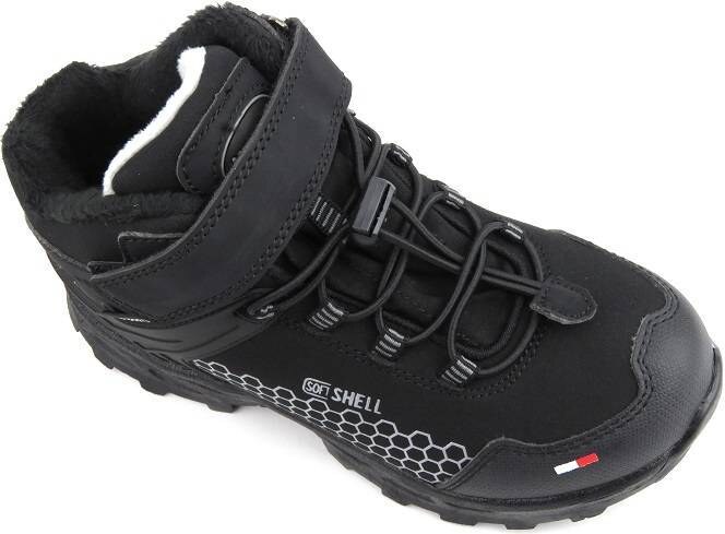 Śniegowce dziecięce z softshell i tripletex - AMERICAN CLUB HL 25/22, czarne