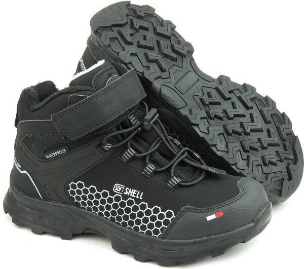 Śniegowce dziecięce z softshell i tripletex - AMERICAN CLUB HL 25/22, czarne