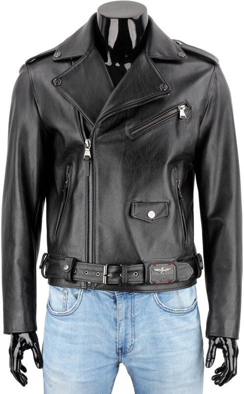 CARLO MONTI LECH950T - Ramoneska Skórzana Męska z czarnej skóry naturalnej DORJAN