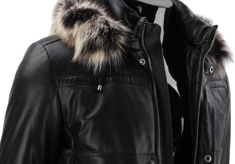 CARLO MONTI PTRP450 - Pikowana kurtka skórzana męska na jesień i zimę DORJAN