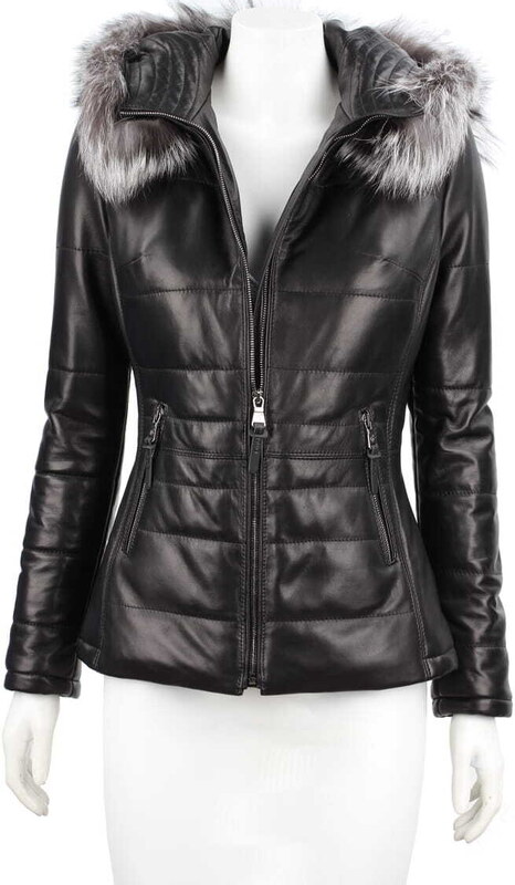 CARLO MONTI HLN450_2 - pikowana kurtka skórzana damska na jesień i zimę DORJAN