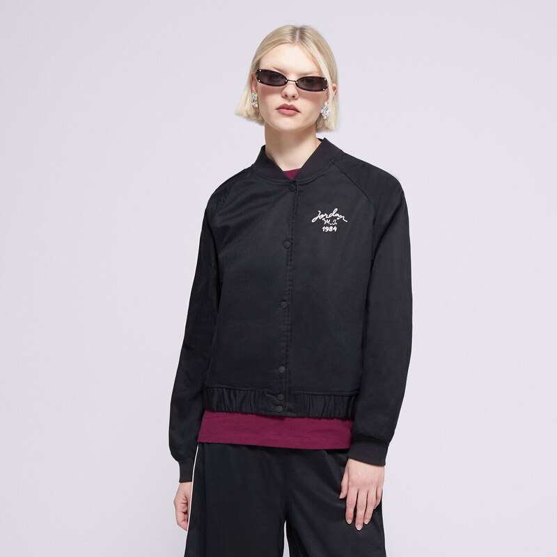 Kurtka Przejściowa W Jordan Varsity Jkt Ssnl C Damskie Odzież Kurtki przejściowe FN5786-010 Czarny