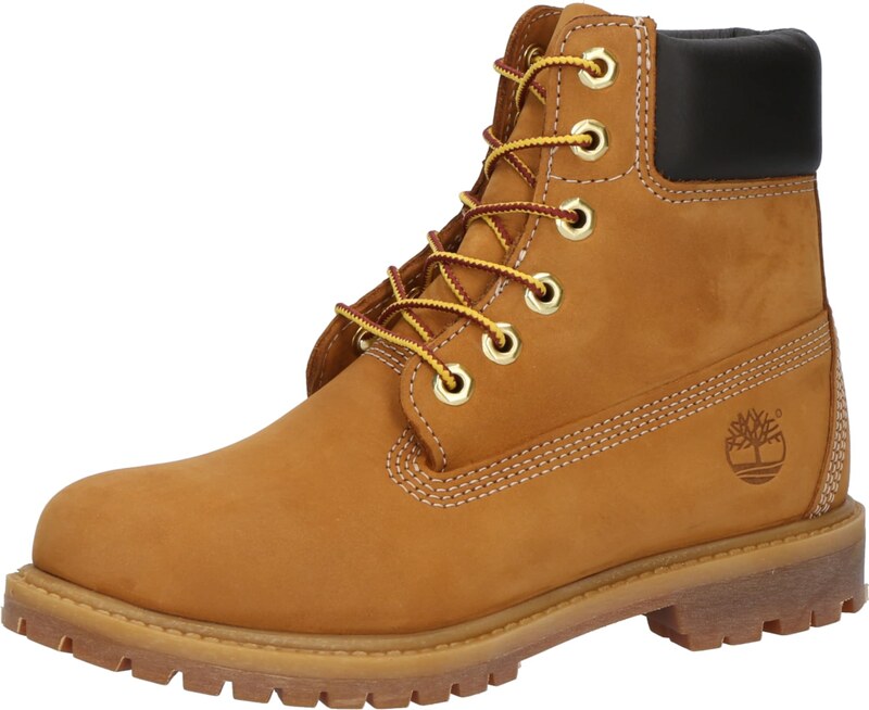 TIMBERLAND Botki sznurowane złoty żółty / czarny