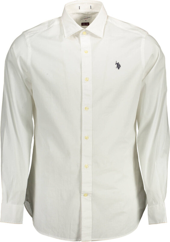 U.S. POLO MĘSKA KOSZULKA POLO Z DŁUGIM RĘKAWEM, BIAŁA