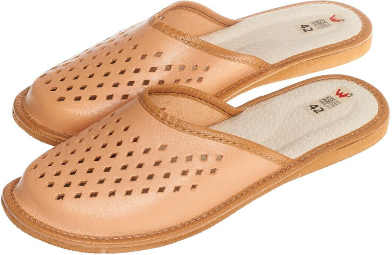 Wójciak Podhale Solidne kapcie zabudowane pantofle męskie skórzane pw274