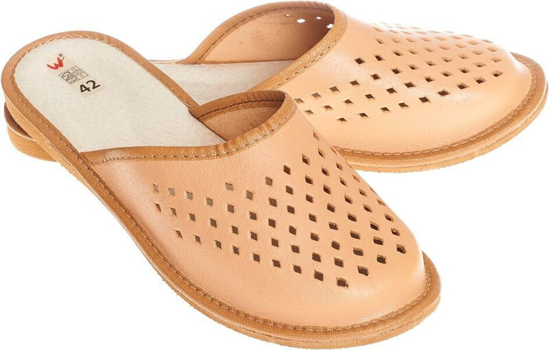 Wójciak Podhale Solidne kapcie zabudowane pantofle męskie skórzane pw274