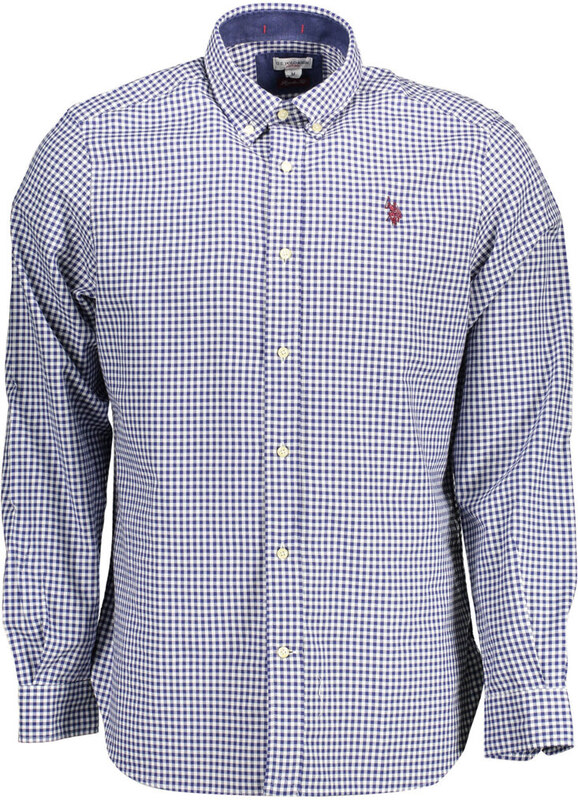 U.S. POLO MĘSKA KOSZULKA POLO Z DŁUGIM RĘKAWEM JASNONIEBIESKA