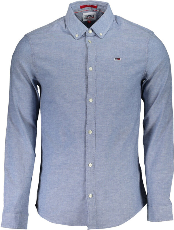 NIEBIESKA MĘSKA KOSZULA Z DŁUGIM RĘKAWEM TOMMY HILFIGER