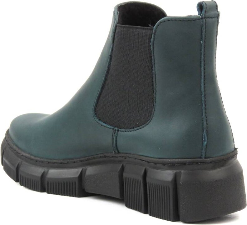 Skórzane sztyblety damskie polskiej marki HELIOS Komfort 510S, zielone