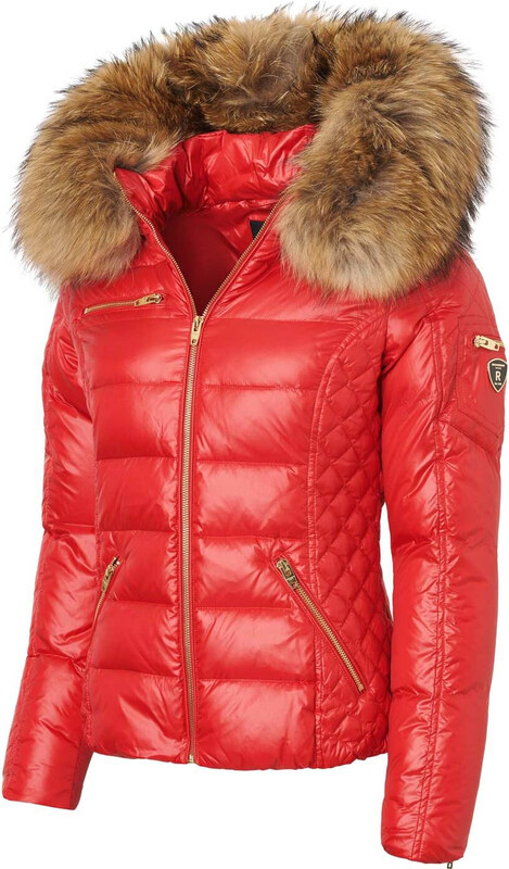 ROCKANDBLUE RITA 63 cm- Krótka puchowa kurtka o bardzo wąskim kroju w lekko połyskującym materiale