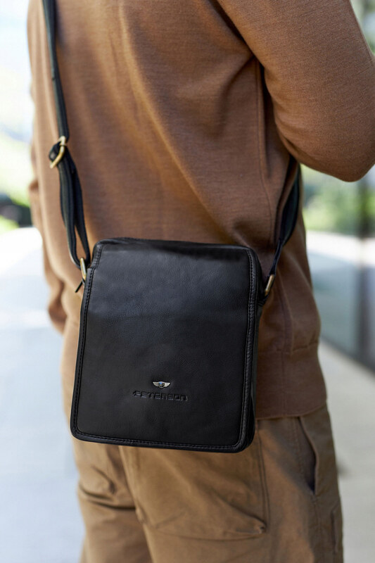 Saszetka męska z naturalnej skóry Peterson PTN 5031-NDM