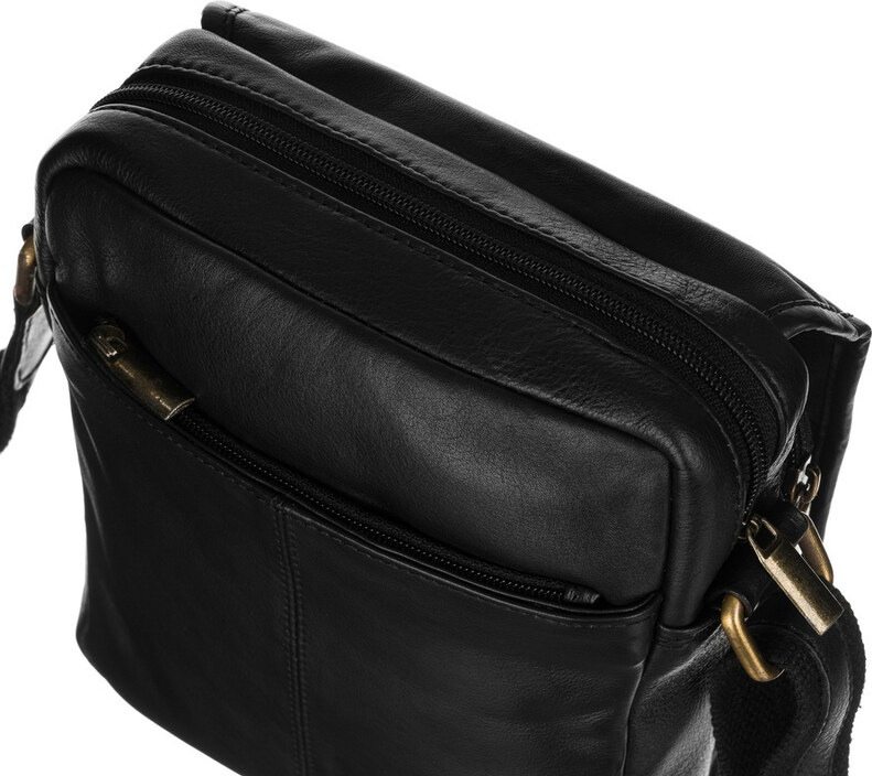 Saszetka męska z naturalnej skóry Peterson PTN 5031-NDM