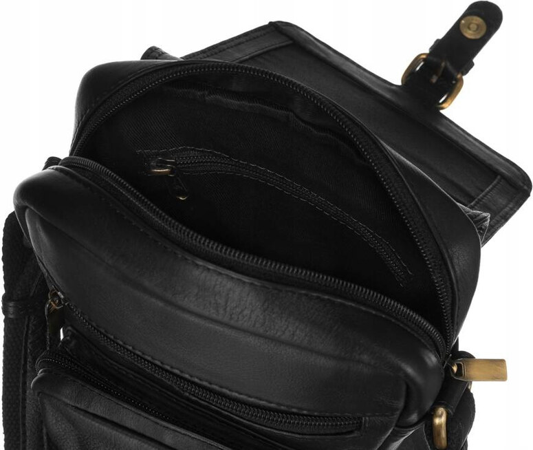 Saszetka męska z naturalnej skóry Peterson PTN 372-NDM