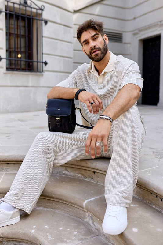 Saszetka męska z naturalnej skóry Peterson PTN 372-NDM