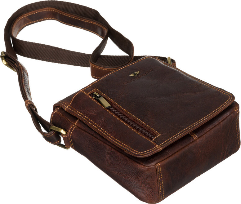 Saszetka męska z naturalnej skóry Peterson PTN TB-7032-COM