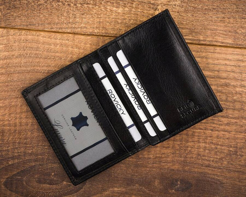 Pojemne skórzane Etui na karty i dokumenty Rovicky