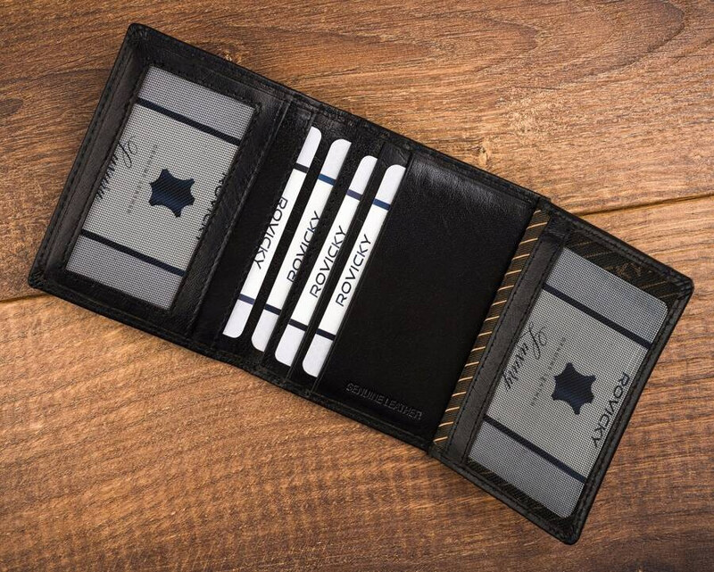 Pojemne skórzane Etui na karty i dokumenty Rovicky