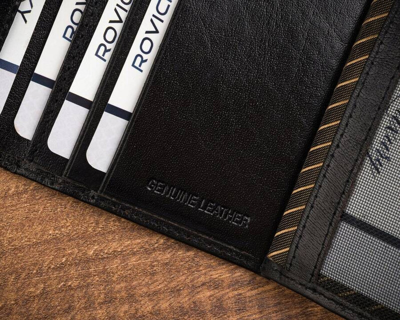 Pojemne skórzane Etui na karty i dokumenty Rovicky