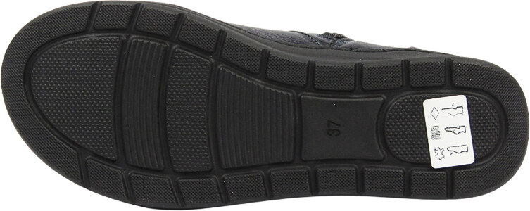 Helios Komfort Wygodne botki damskie z miękkiej skóry - Helios 564, granatowe