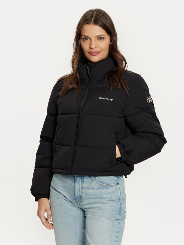 Guess Jeans Kurtka zimowa W4BL20 WGII2 Czarny Regular Fit