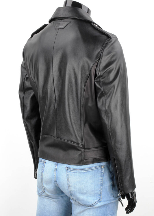 CARLO MONTI LECH950T - Ramoneska Skórzana Męska z czarnej skóry naturalnej DORJAN