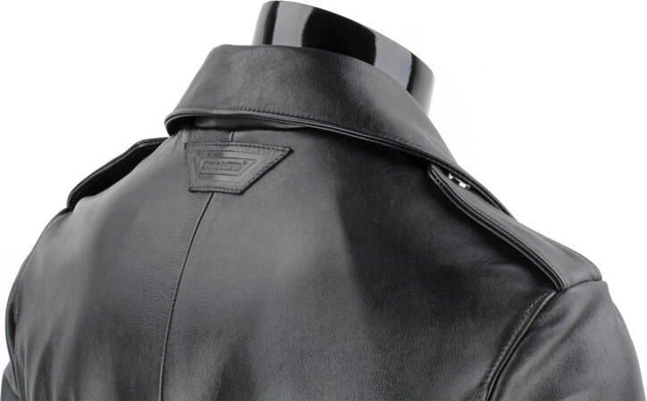 CARLO MONTI LECH950T - Ramoneska Skórzana Męska z czarnej skóry naturalnej DORJAN