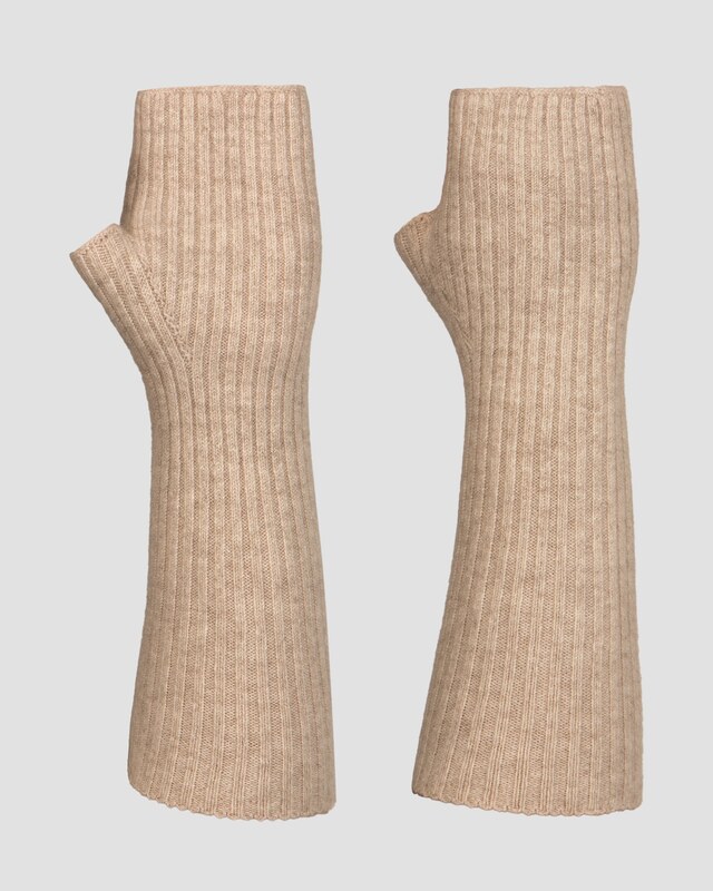 Brązowe Rękawiczki Z Kaszmiru Damskie Kujten Knokke