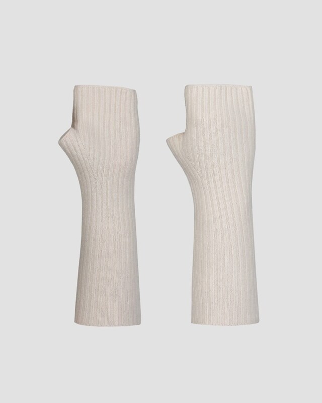 Białe Rękawiczki Z Kaszmiru Damskie Kujten Knokke