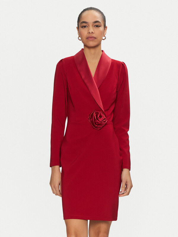 Rinascimento Sukienka koktajlowa CFC0019793002 Czerwony Regular Fit