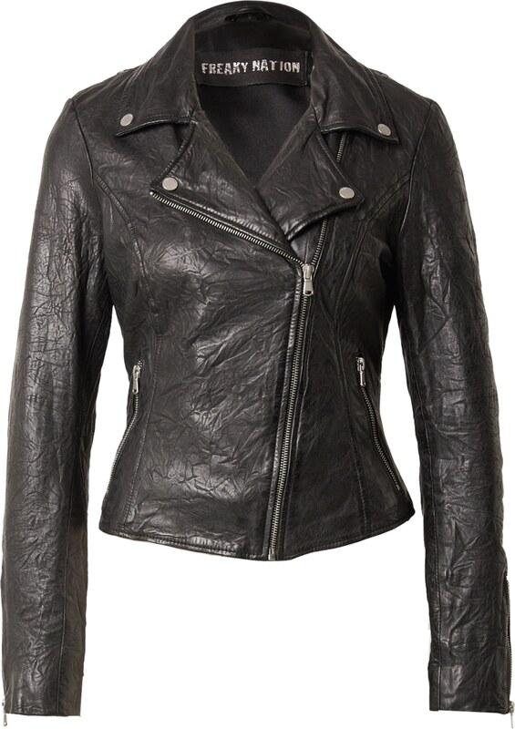 FREAKY NATION Kurtka przejściowa 'Bezzi' czarny / srebrny