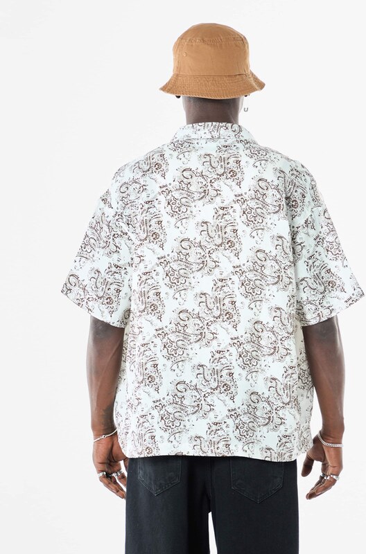 VAMOS CLO Koszula brązowy / biały