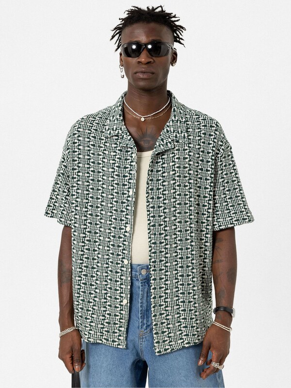 VAMOS CLO Koszula ciemny niebieski / biały