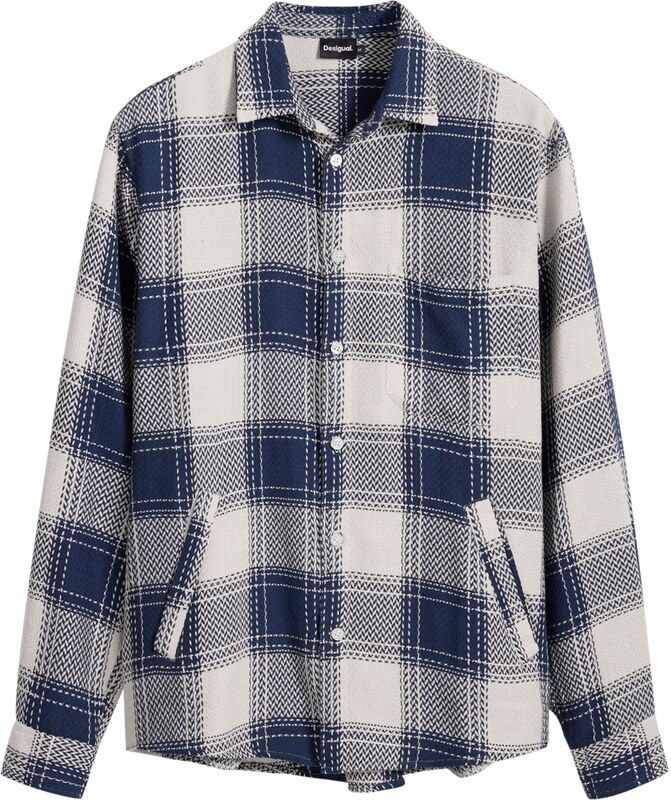 Desigual Koszula granatowy / pełnobiały