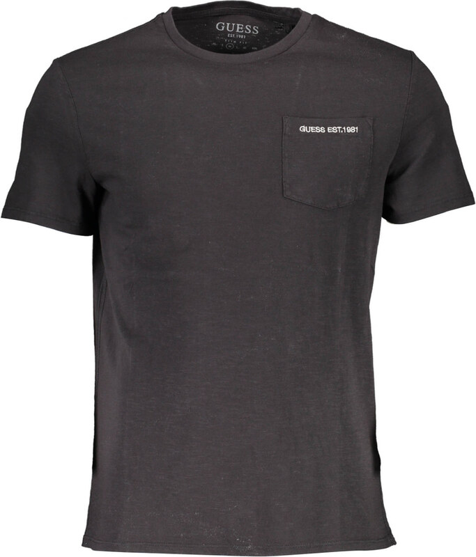 T-SHIRT MĘSKI Z KRÓTKIM RĘKAWEM GUESS JEANS CZARNY
