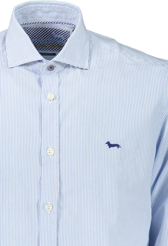 NIEBIESKA KOSZULA MĘSKA Z DŁUGIM RĘKAWEM HARMONT&BLAINE