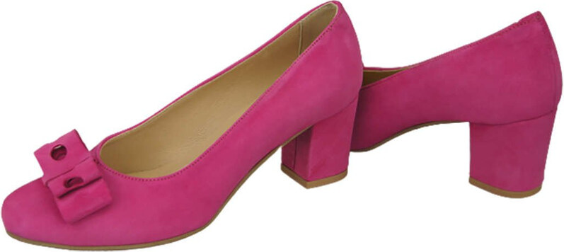 Obuwie Damskie Czółenka Fuksja Skóra naturalna zamszowa 163 ElitaBut