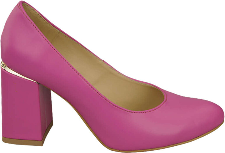 Obuwie Damskie Czółenka Fuksja Skóra naturalna 179 ElitaBut