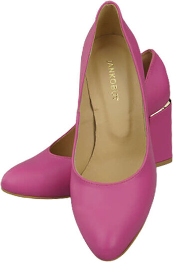 Obuwie Damskie Czółenka Fuksja Skóra naturalna 179 ElitaBut