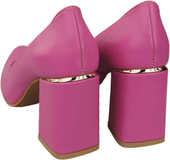 Obuwie Damskie Czółenka Fuksja Skóra naturalna 179 ElitaBut