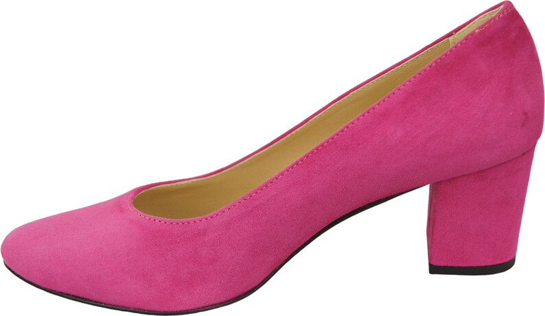 Obuwie Damskie Czółenka Purpurowe Skóra Naturalna Zamszowa 106 ElitaBut