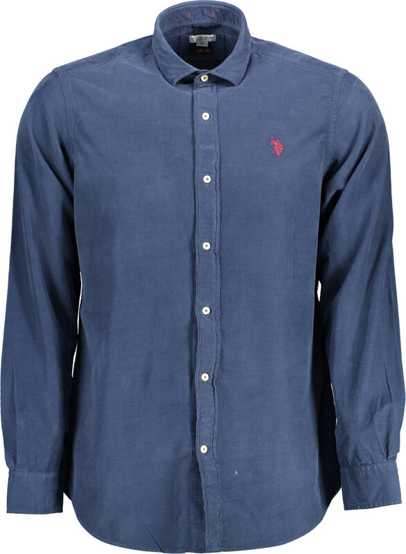 U.S. POLO KOSZULKA POLO Z DŁUGIM RĘKAWEM MĘSKA NIEBIESKA